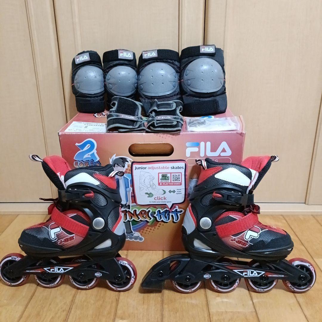 1回使用 FILA ジュニア インラインスケート M 19.0〜22.5cm