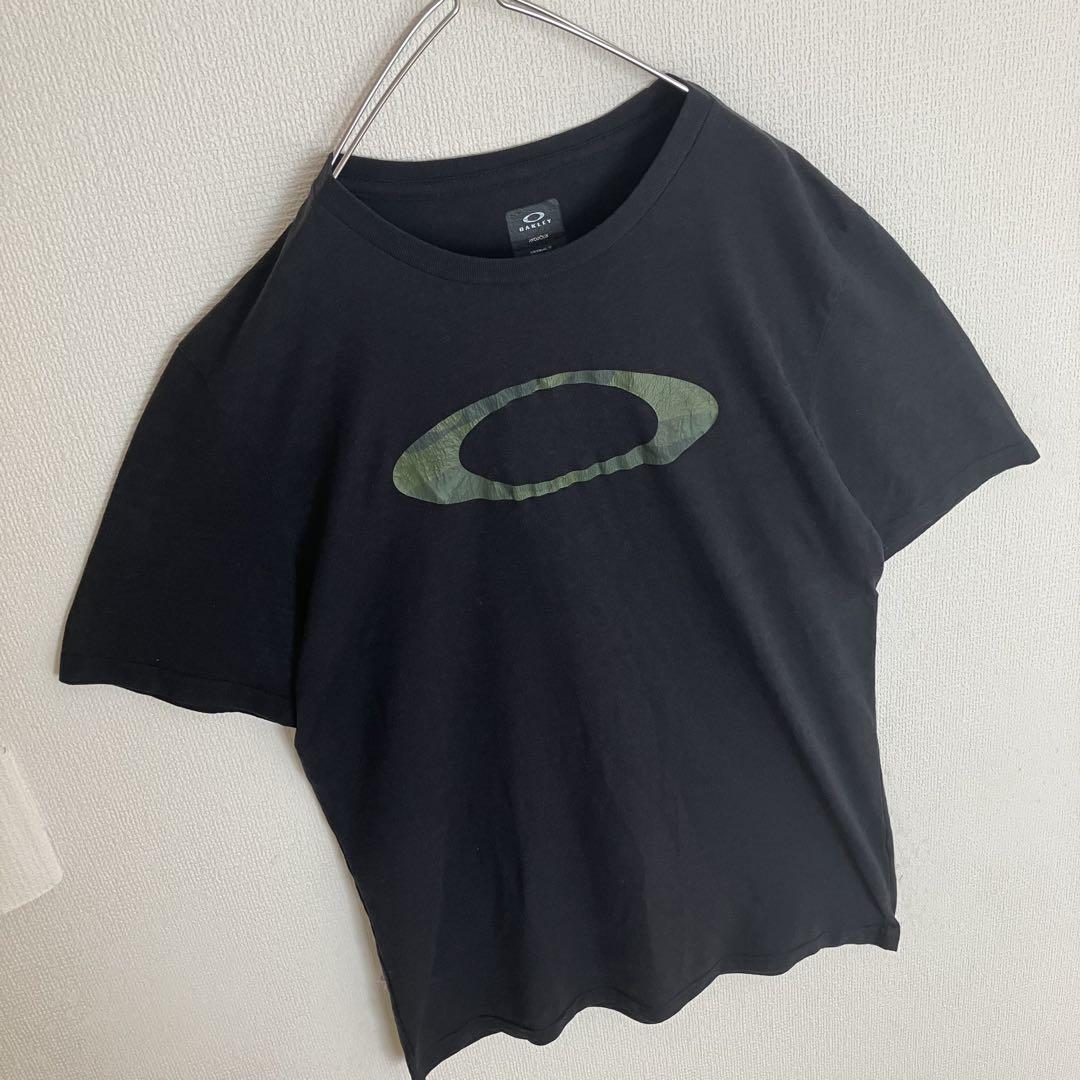 OAKLEY 迷彩ビッグロゴ オールドデザイン Tシャツtシャツ オークリー 黒