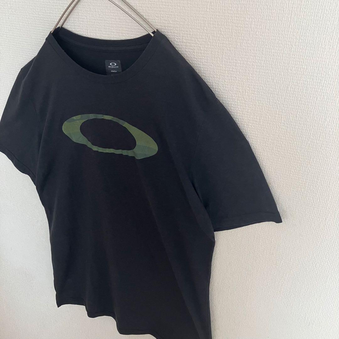 OAKLEY 迷彩ビッグロゴ オールドデザイン Tシャツtシャツ オークリー 黒