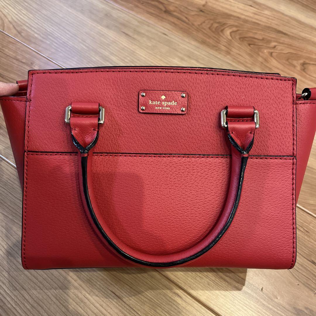 kate spade 赤 ハンドバッグ