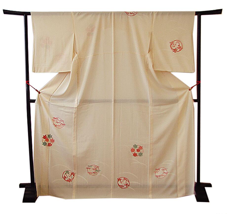 値下げ交渉OK!夏物 ロング寸 駒絽 花丸文 訪問着 正絹 Z437 値下げ交渉OK!夏物 ロング寸 駒絽 花丸文 訪問着 正絹 Z437
