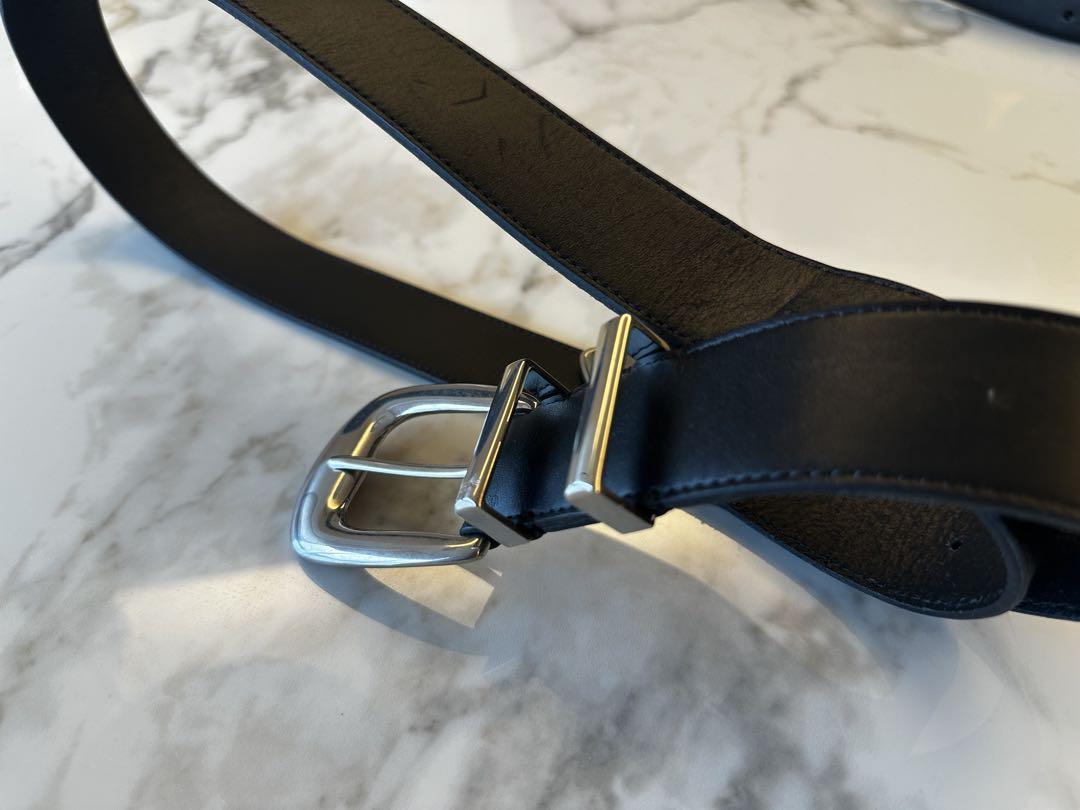 【CELINE】メンズ レザーベルト ブラック CELINE ブラックレザーベルト 小物