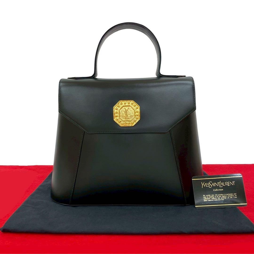 最大15%OFFクーポン 未使用保管品 イヴサンローラン ハンドバッグ レザー ロゴ YSL バッグ