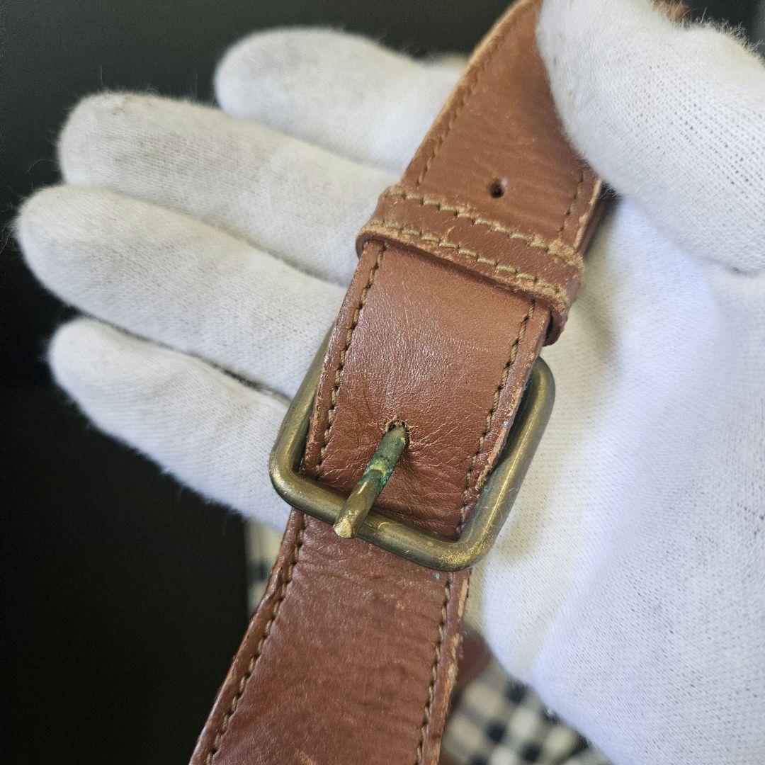 【中古】バーバリー ノバチェック ボディーバック ベージュ
