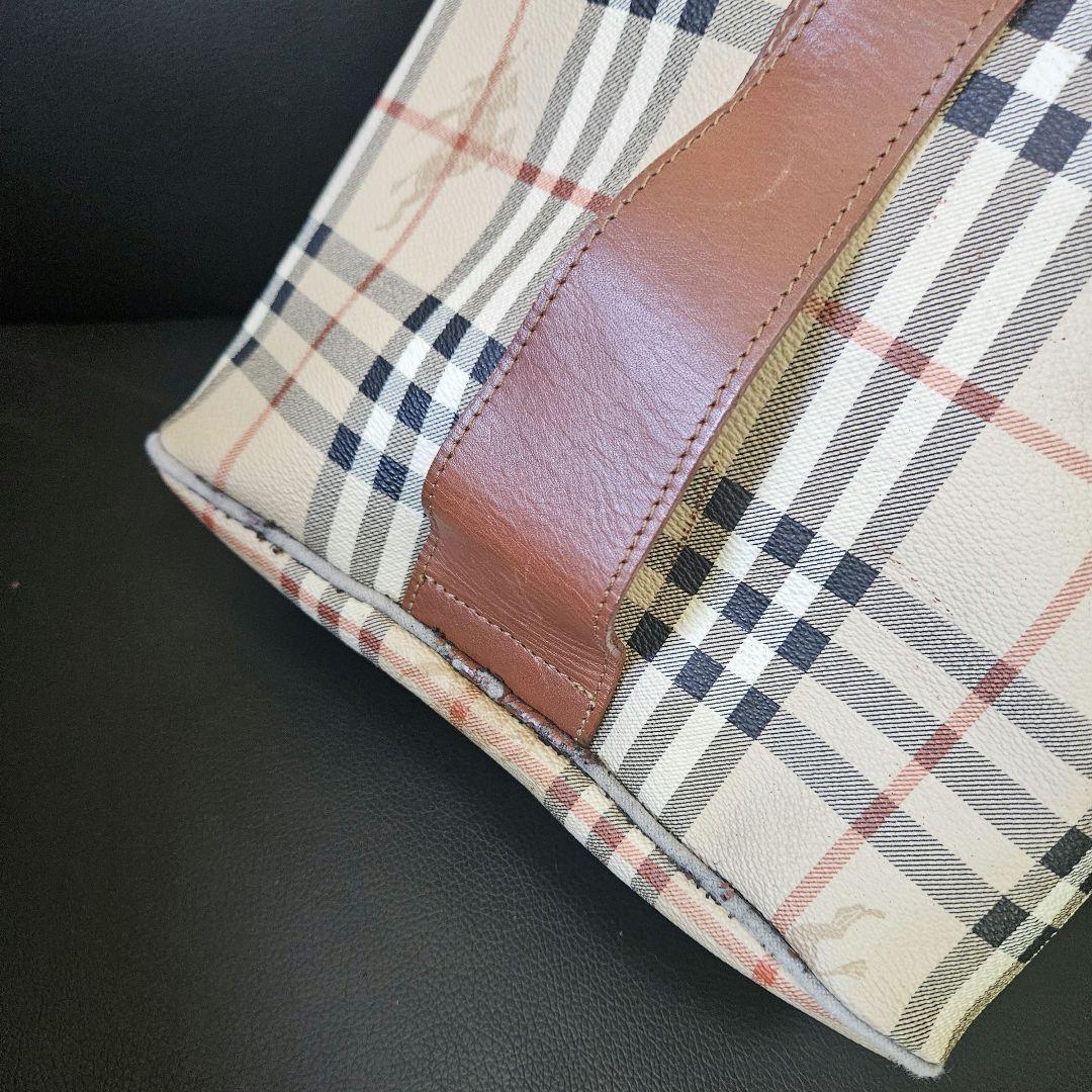 【中古】バーバリー ノバチェック ボディーバック ベージュ