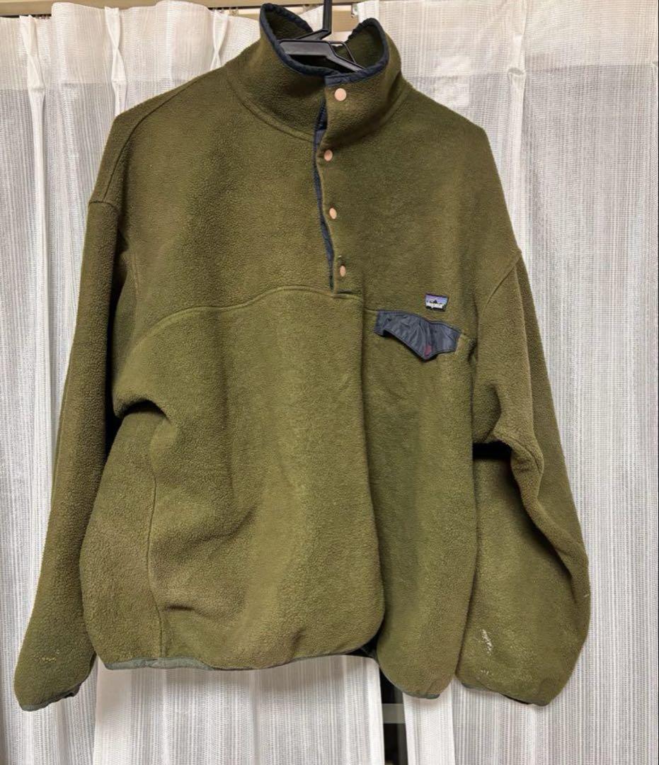 Patagonia パタゴニア シンチラスナップT USA製 オリーブ Lサイズ