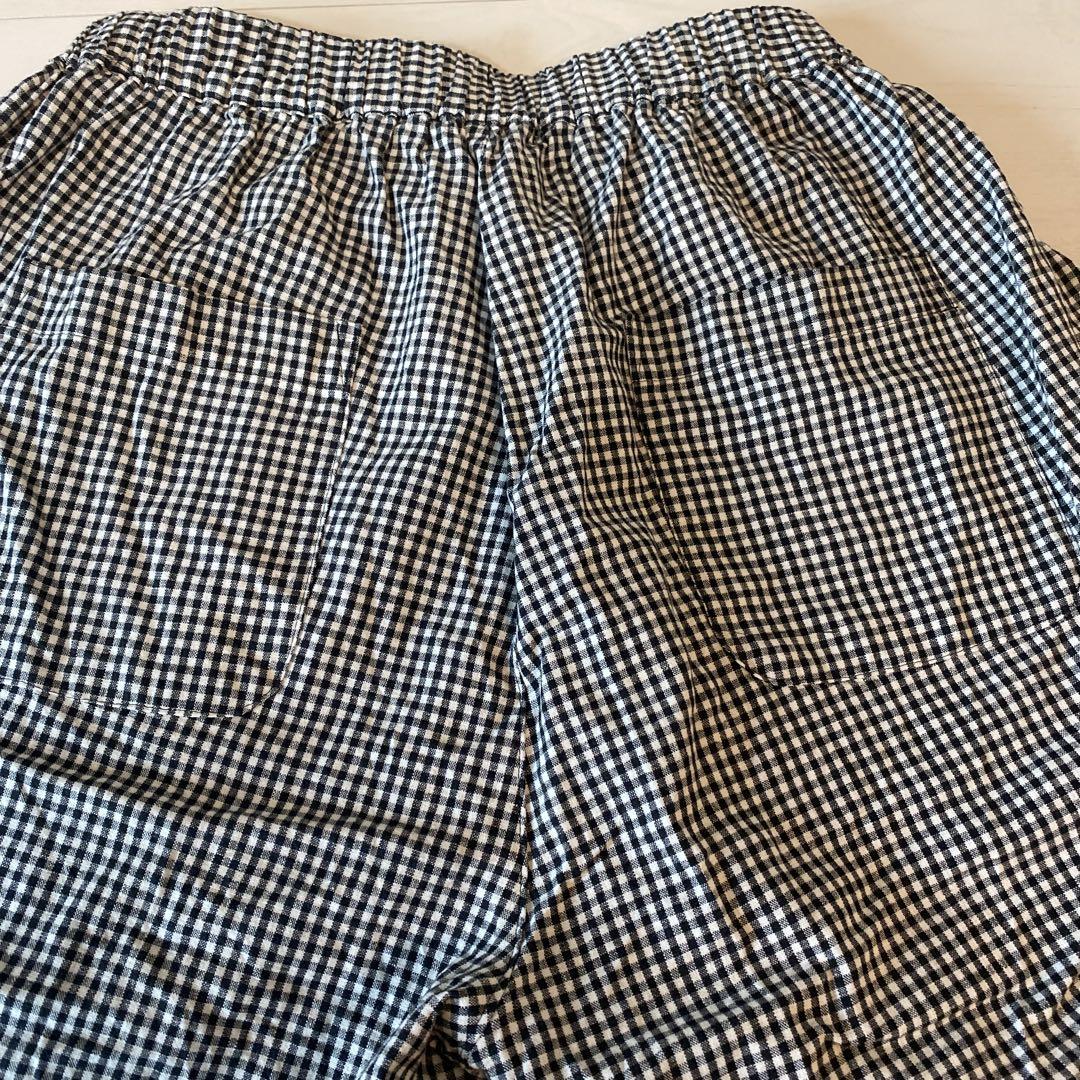 美品　オローネ　バルーンパンツ春夏ギンガムチェック