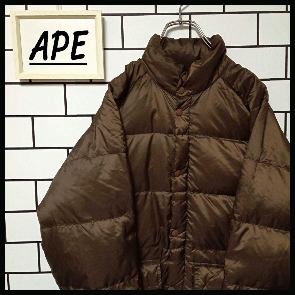 【APE】古着 ダウンジャケット PIRATE アースカラー ボタン