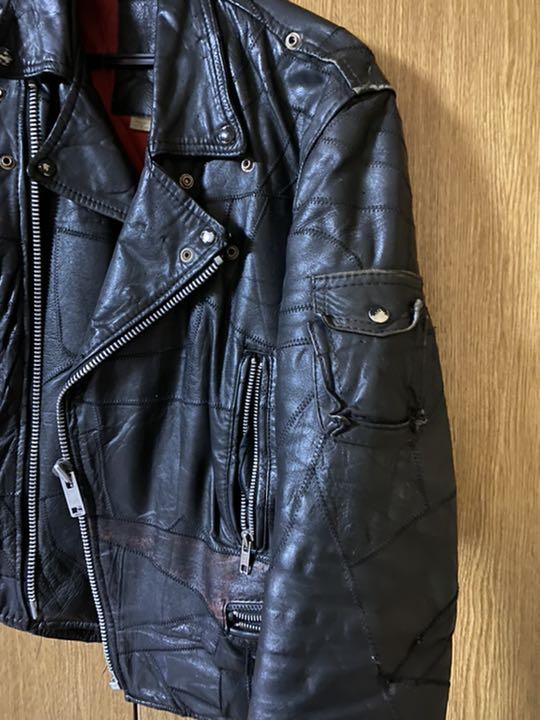 人気新作登場 vintageパッチワークレザーライダースジャケット ¥60000→¥25000 tDQo8-m74195162271 超激得新作