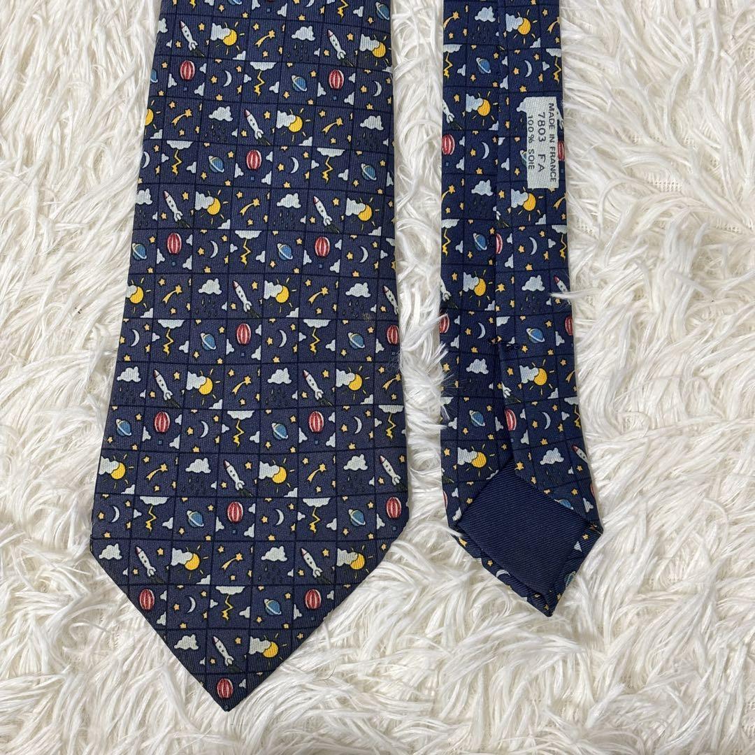 【美品】HELMES エルメス　ネクタイ　2本セット　総柄　アニマル