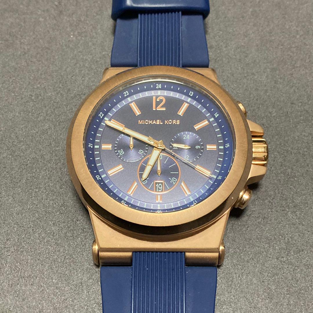 MICHAEL KORS MK8295ラバーストラップ　腕時計　電池交換済み