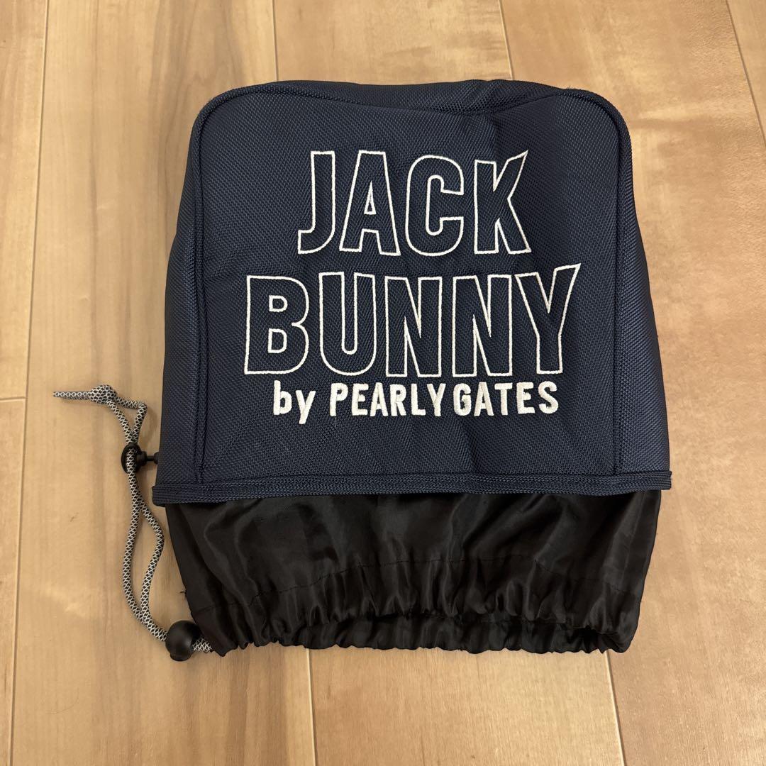 美品 JACK BUNNY 赤 キャディバッグ エナメル アイアンカバー付き