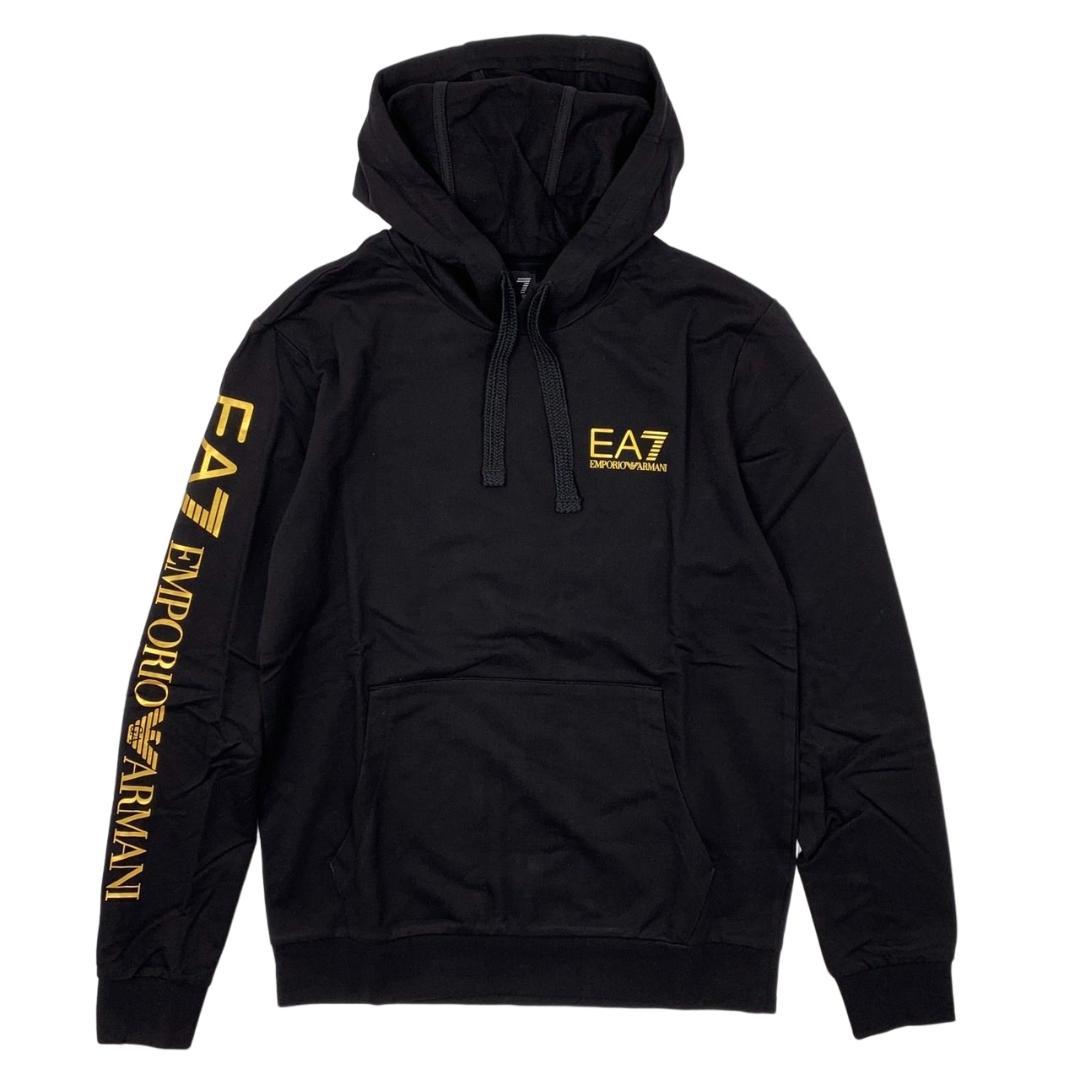 22AW★EA7★ビッグロゴプリントスウェットパーカー★ゴールドプリント