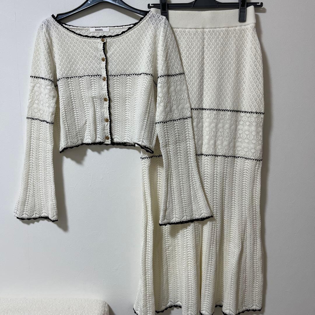 【美品】snidel クロシェットセットアップ