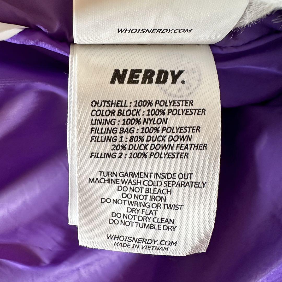 極美品】NERDY ノルデイ ダウンコート ペディン パープル