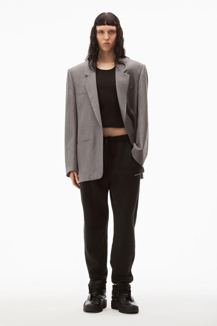 Alexander Wang デンスフリース スウェット　グレー＋ブラック alexanderwang アレキサンダーワング デンスフリース スウェット