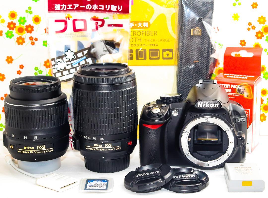 ニコン Nikon D3100☆スマホに送れる☆ダブルレンズ♪☆ガイドモード搭載 ニコン Nikon D3100☆スマホに送れる☆ダブルレンズ♪☆ガイド