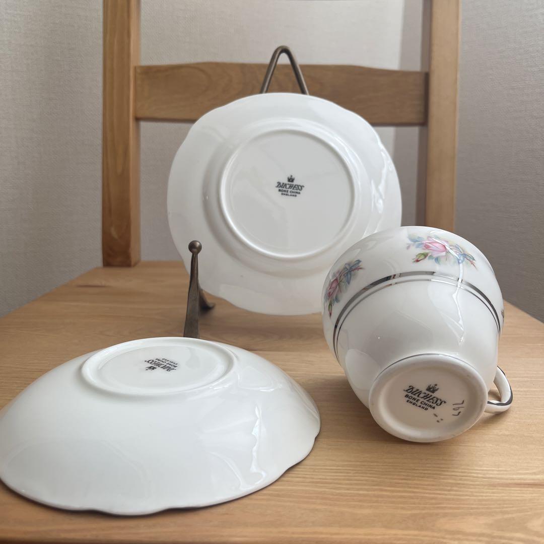 イギリス　アンティーク　ローズ　バラ　C&S カップ&ソーサー