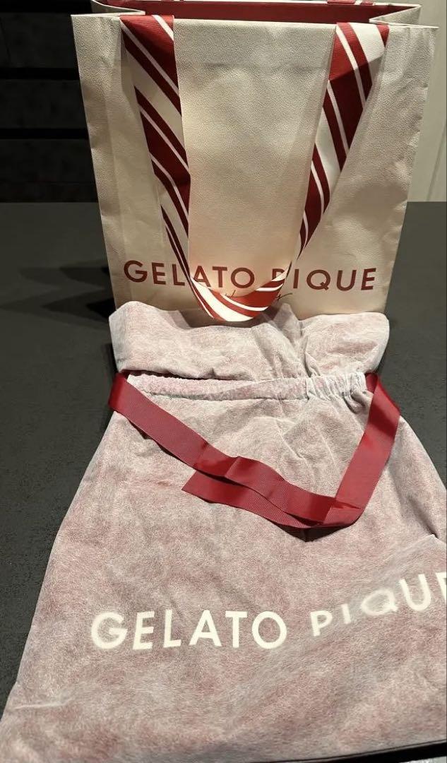 新品！プレゼント紙袋付gelato piqueベビモコアランボーダーカーディガン
