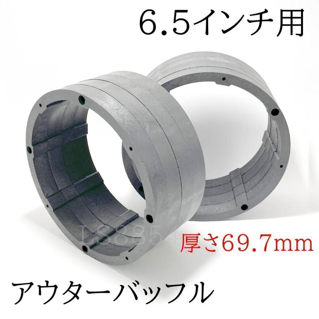 樹脂製アウターバッフルキット　厚さ69.7ｍｍ　6.5インチスピーカー用 　極厚