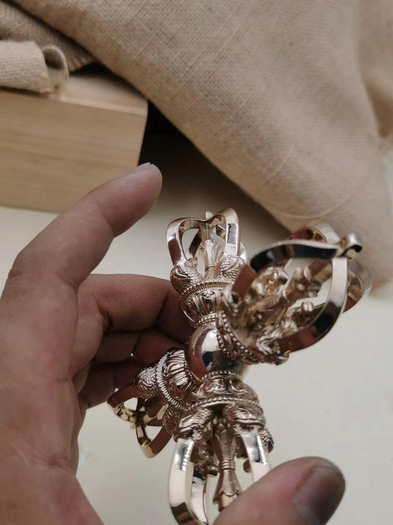 大好き 修縁堂】新作 真言宗法器 五鈷羯磨杵 五鈷杵 vajra11.5cm 法器法具 工芸品