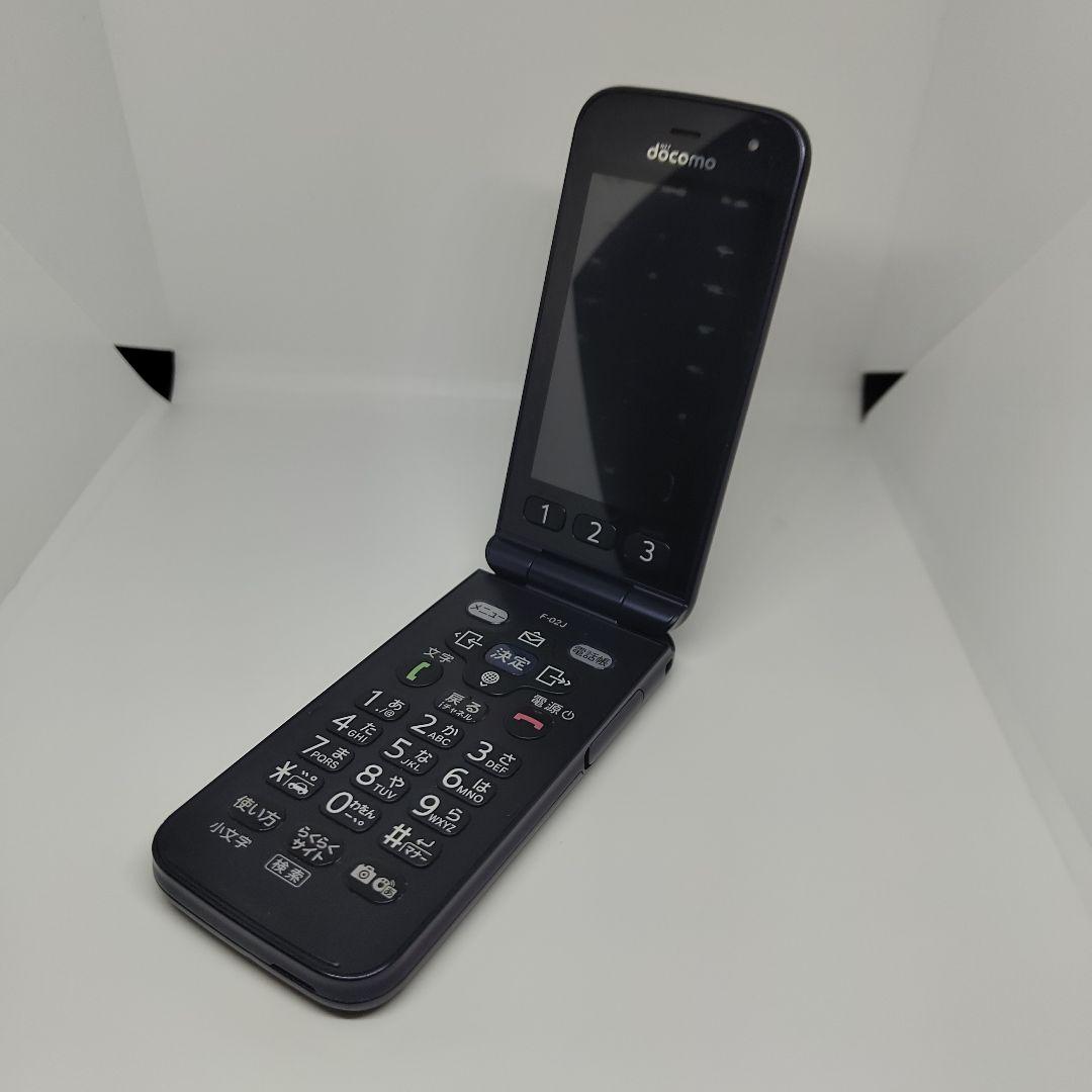 docomo F-02J らくらくホン　ネイビー 【動作確認済み】