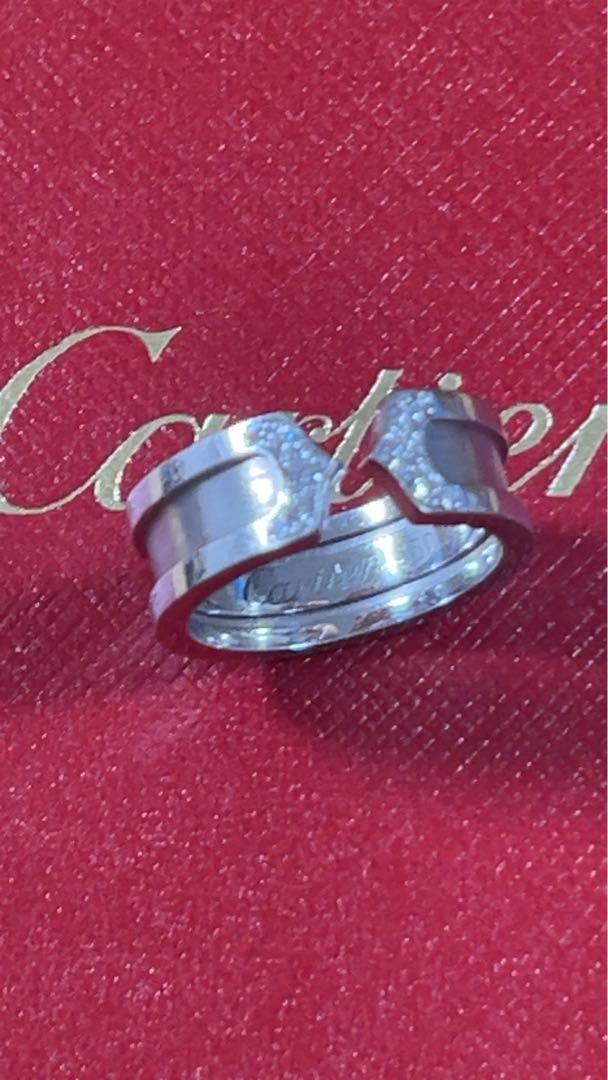 最終値引き 美品 Cartier カルティエ C2リング ダイヤ 48 8号