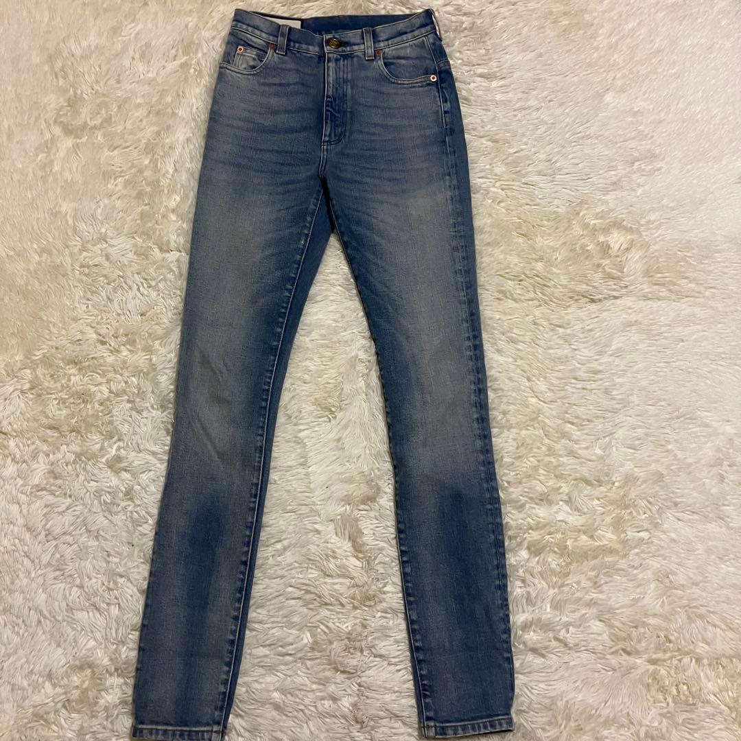 グッチ　ロゴ　イチゴ　いちご　刺繍　加工　デニム