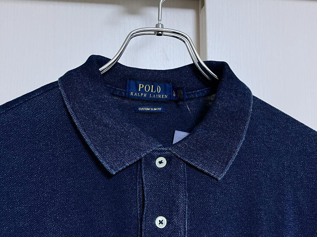 新品未使用 POLO RALPH LAUREN L ポロシャツ コットン 紺