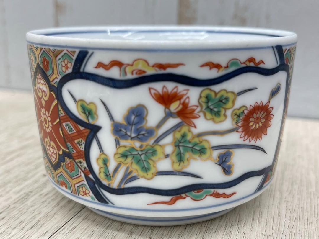 美品 賞美堂 銘窯 有田焼 其泉 極錦 金彩 花鳥絵金彩 蓋付小鉢 5客セット
