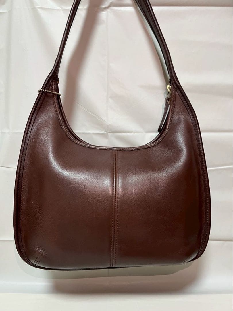 美品 coach コーチ オールドコーチ エルゴ 9033 ワンショルダー 茶