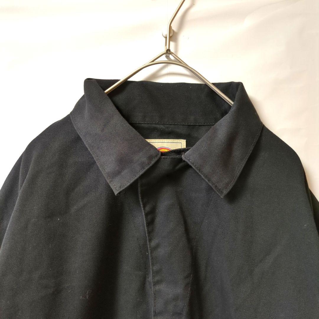 Dickies 長袖 オーバーオール つなぎ オールインワン ペイント 黒 L