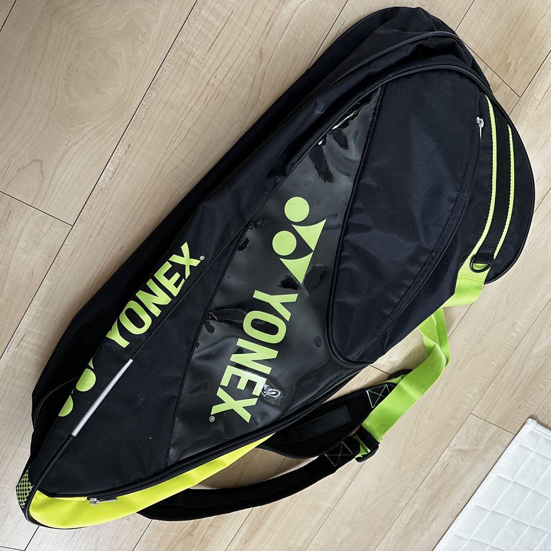 YONEX バドミントンバック バッグ ラケットバッグ 黒 黄緑 黄 緑