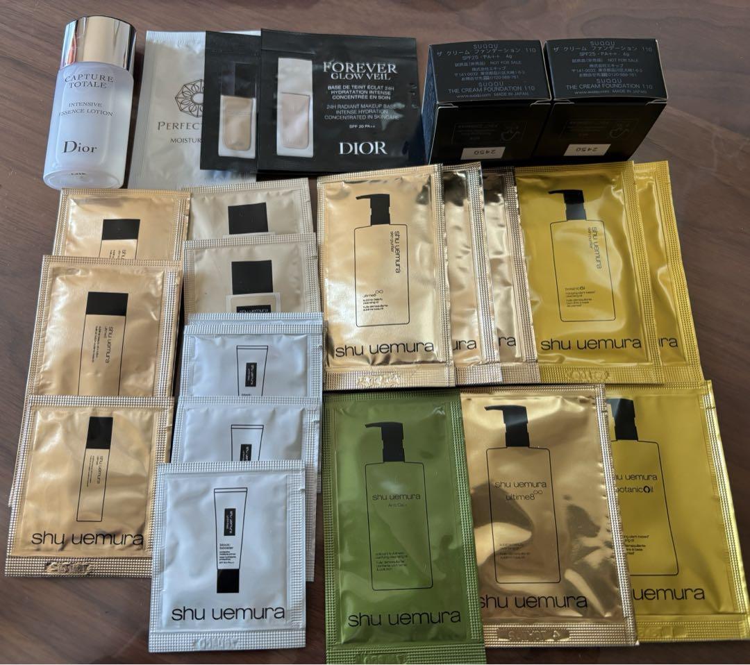 化粧品コスメ試供品サンプルDIOR SUQQU シュウウエムラ23点