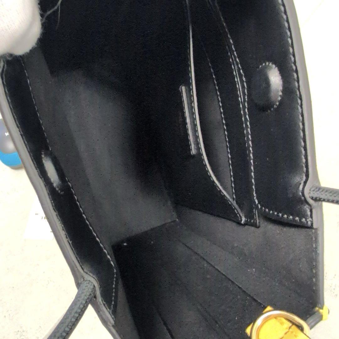 FENDI フェンディ レザー ロゴ ポシェット ボックス型ショルダーバッグ
