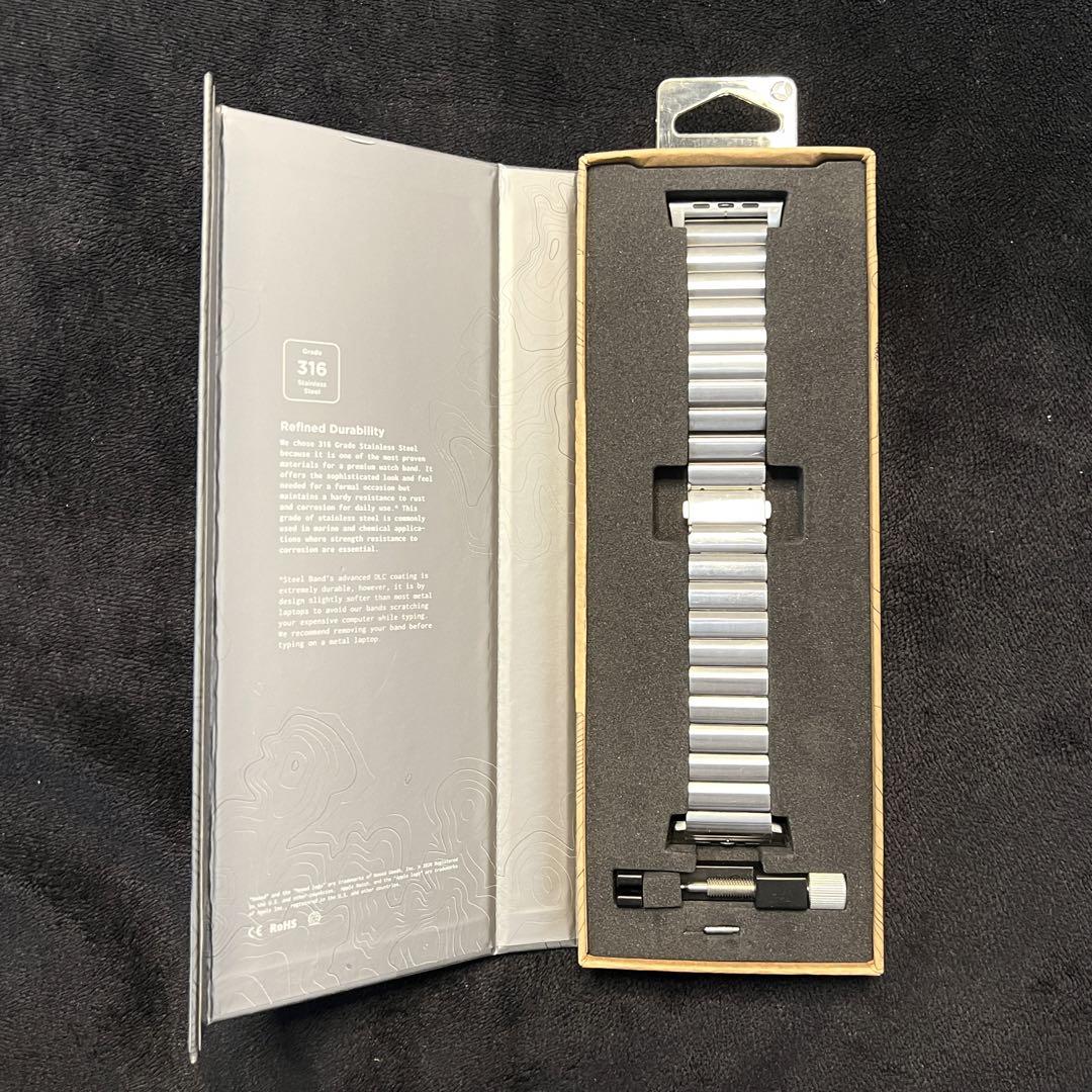 Amazon.com: NOMAD Black Steel Band for Apple Watch 44mm/42mm