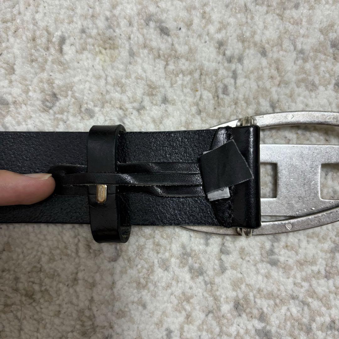 レビュー高評価の商品！ DIESEL レザーベルト ブラック ロゴ 80/32 - メルカリ 小物