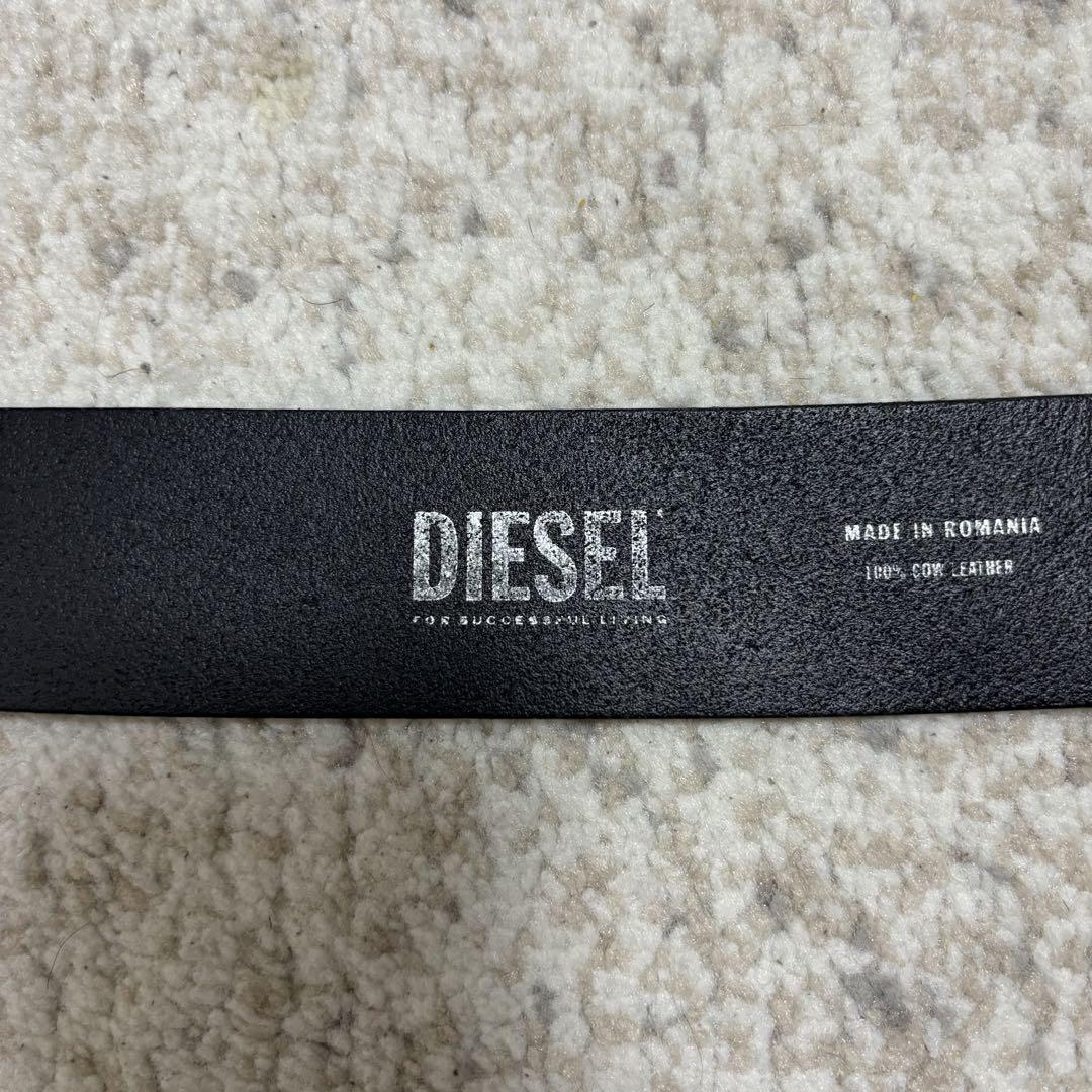 DIESEL レザーベルト ブラック ロゴ 80/32 - メルカリ