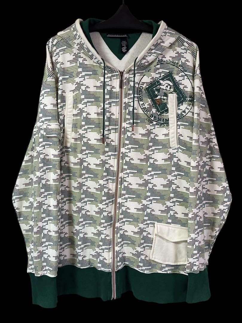 ROCAWEAR hoodie パーカー 千鳥格子 総柄 90s 00s 2XL