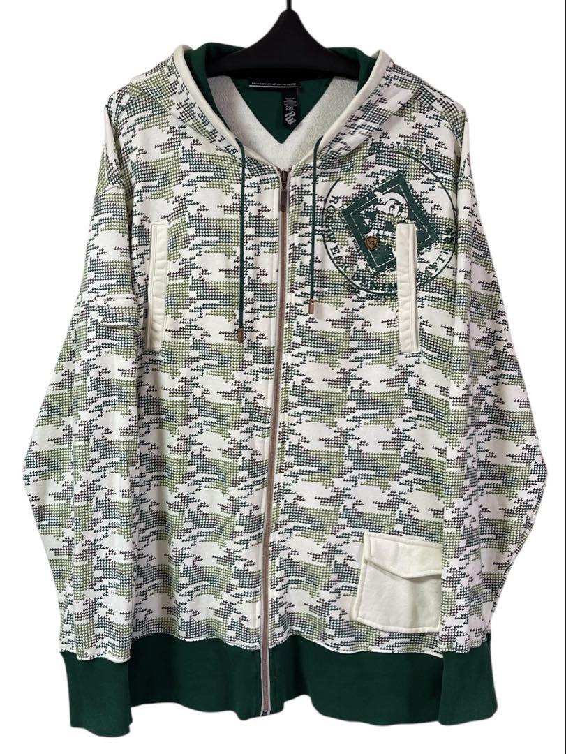 ROCAWEAR hoodie パーカー 千鳥格子 総柄 90s 00s 2XL