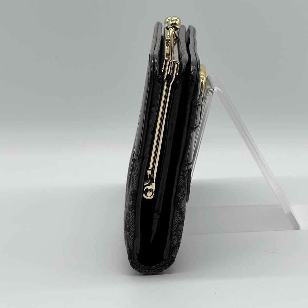 美品】ANYA HINDMARCH 長財布 がま口 リボン柄 レディース 小物