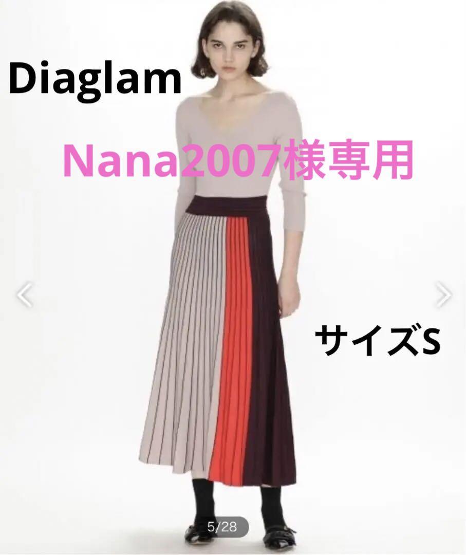 ダイアグラム　沢尻エリカさん着用　配色プリーツニットワンピース　サイズ36