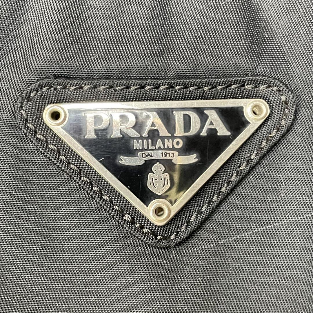 PRADA ブラック ナイロン ハンドバッグ