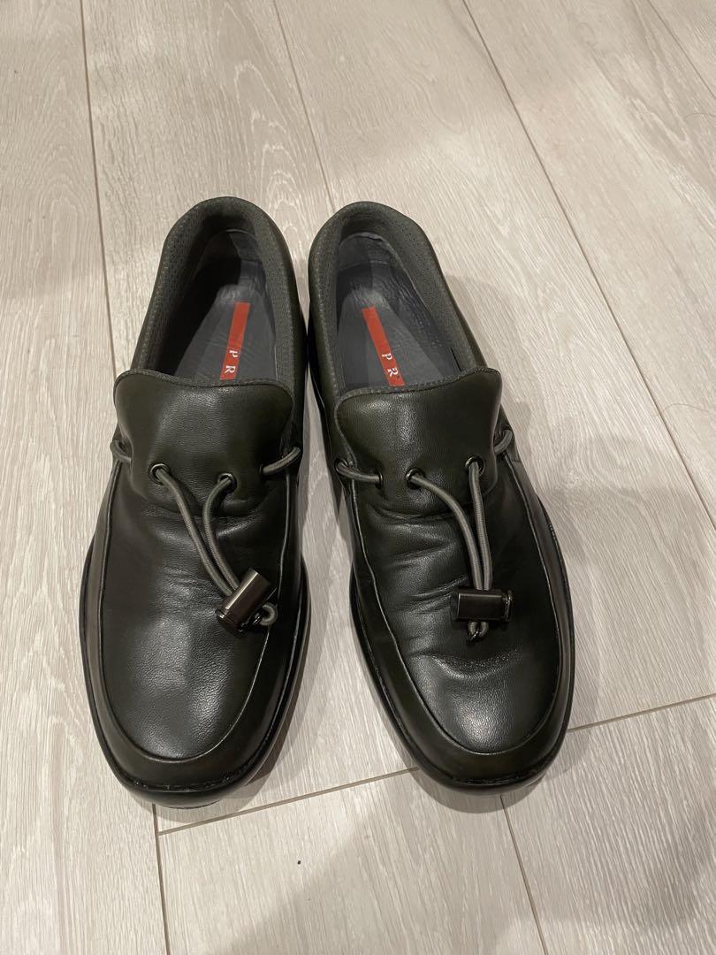 超希少 PRADA Loafer square toe archive 6 5 プラダ スクエア