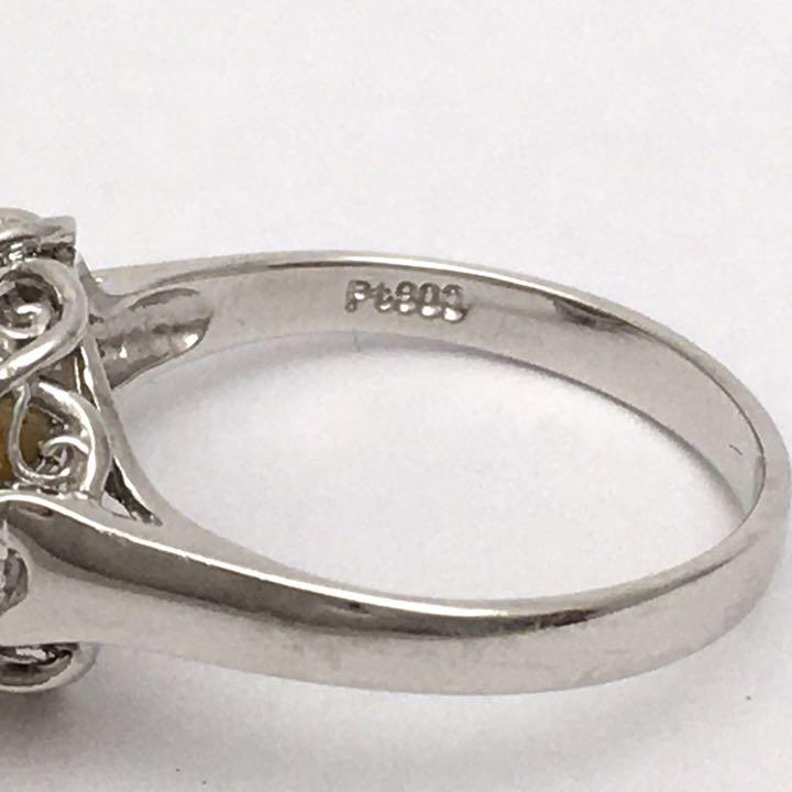 Pt900 ダイヤ計0.03ct 約10号 wSFqK-m74251494487 リング パール約9.9mm 正規品好評