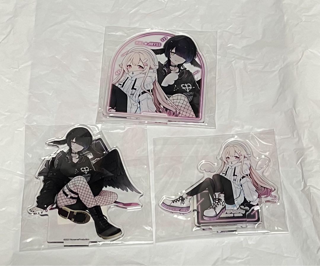 桃園りえる ＆ 闇乃あびす Tシャツ アクスタ 缶バッジ コンプセット