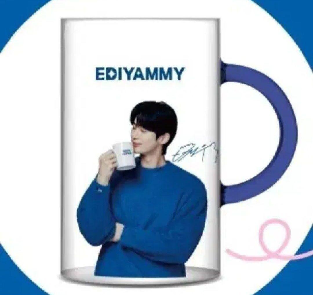 韓国　EDIYA　ミッション　限定　ビョンウソク　サイン入りグラス