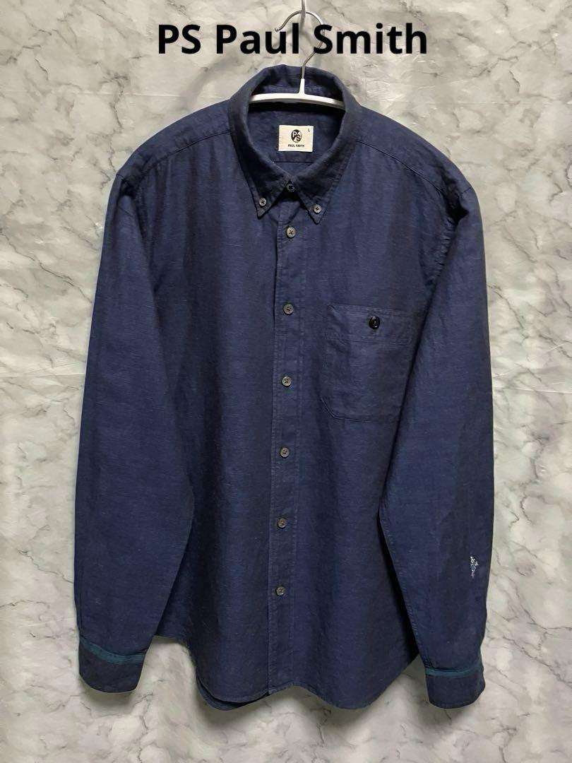 【良品】PS Paul Smith ポールスミス 刺繍 刻印ボタン L 男女