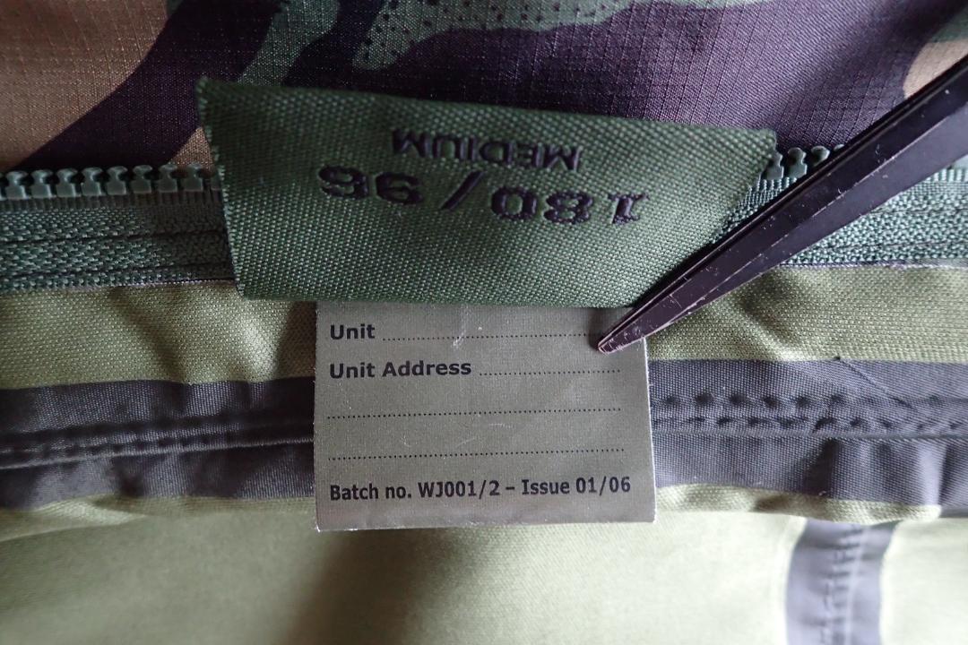 イギリス軍 DPMカモ リップストップ ウォータープルーフジャケット L