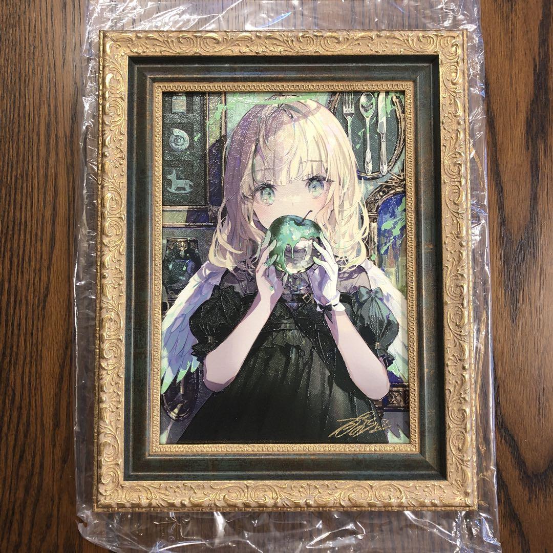 藤ちょこ 個展 藤色巡り 特殊印刷アート 「シェーレグリーン」直筆サイン入り 藤ちょこ 個展藤色巡り特殊印刷アート「シェーレグリーン」直筆